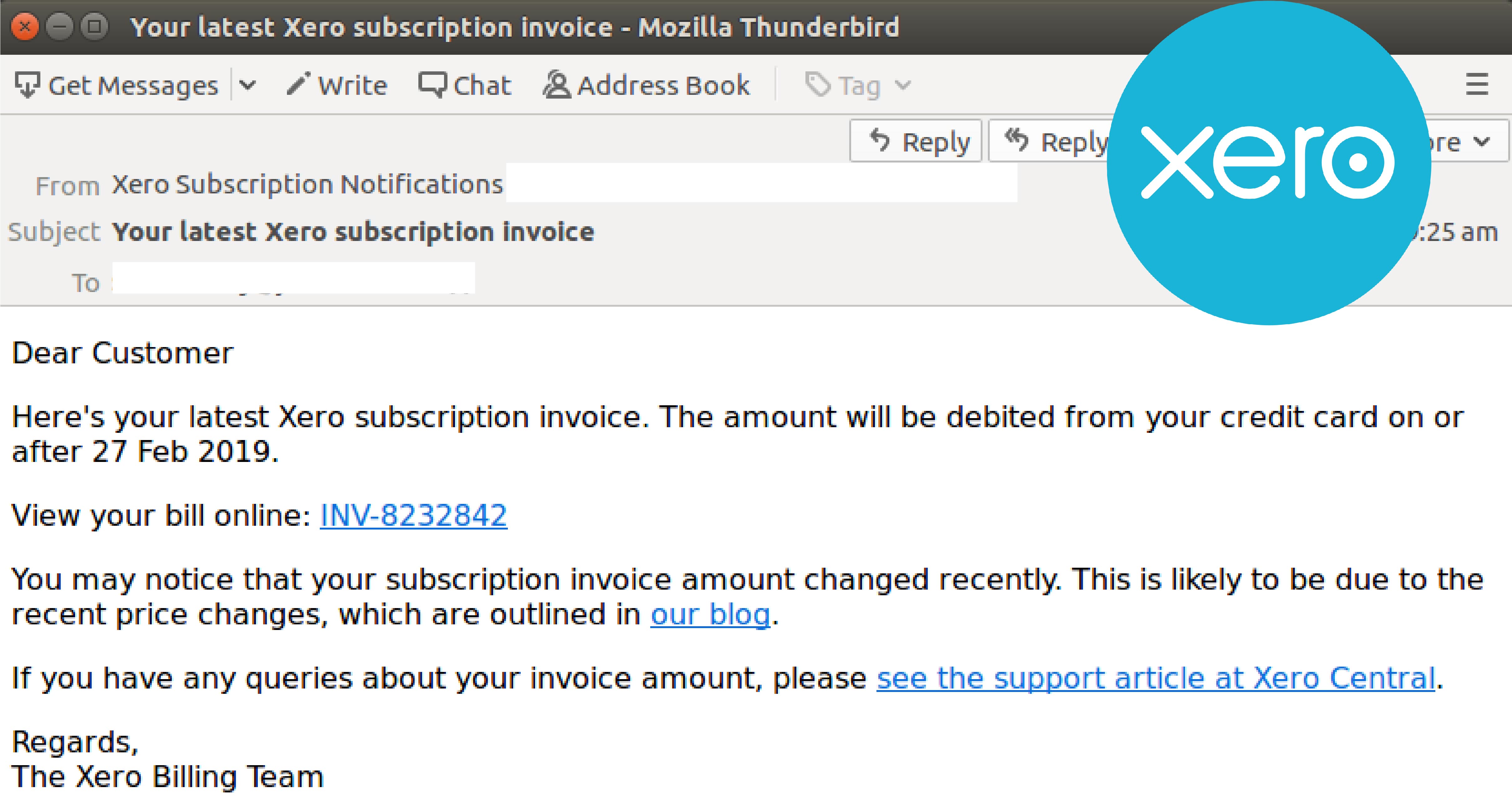 Emails spoofing Xero suspected to link to malicious file download